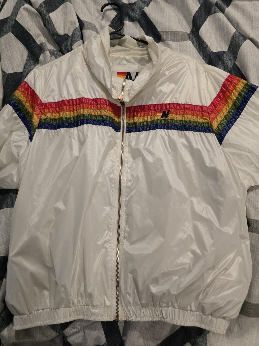 Aviator Nation Women M Full Zip Multi Windbreaker